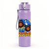 1PC Colorful Race Car Cartoon Badge Print 750ml Color Plastic Sports Water Bottle Leakproof Flip Straw Lid Suitable for Sports Office Home Use