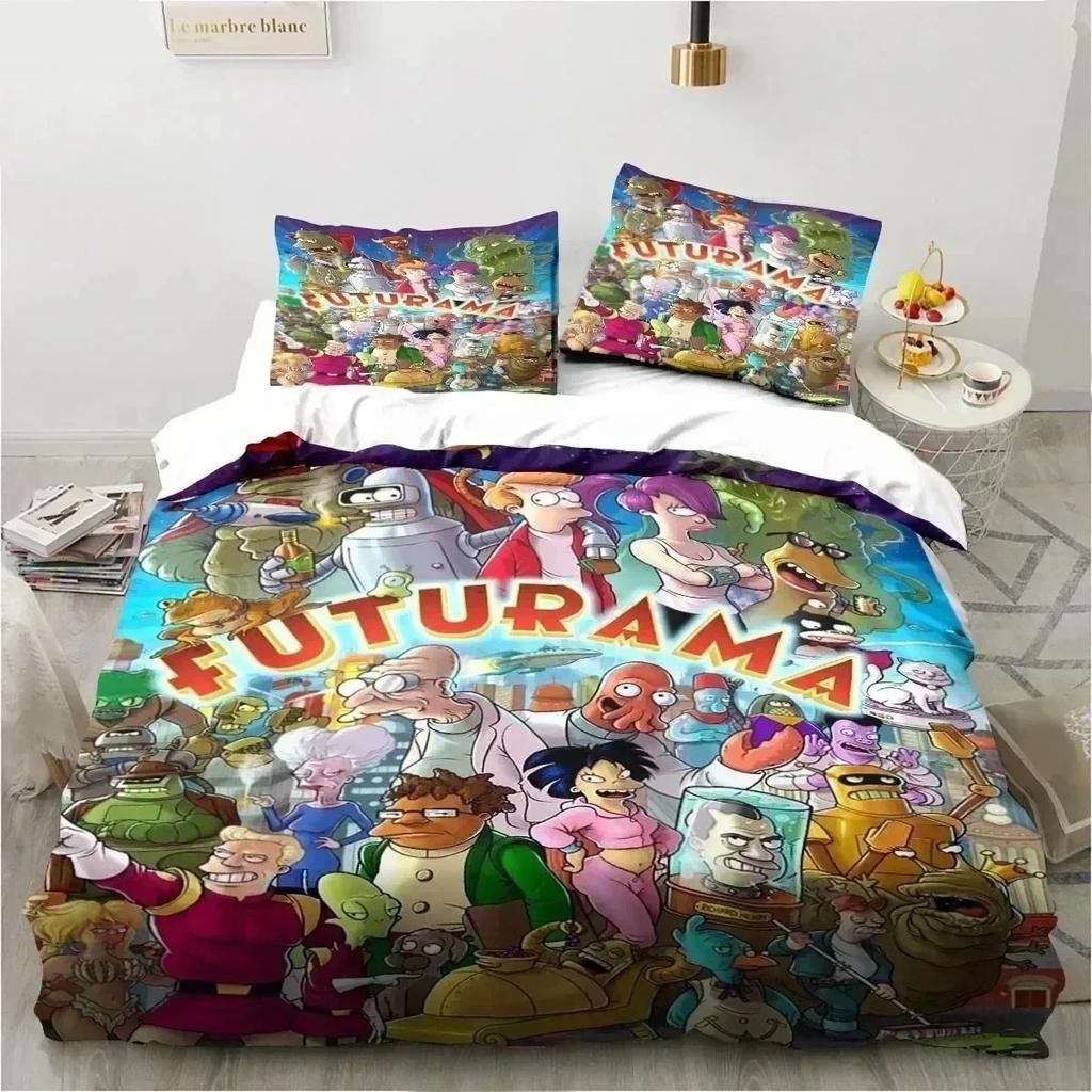 Comforter 3D Print Cartoon Futuramas Bender Bedding Set 3D Printed Suitable For Bedroom Kids Home Textile