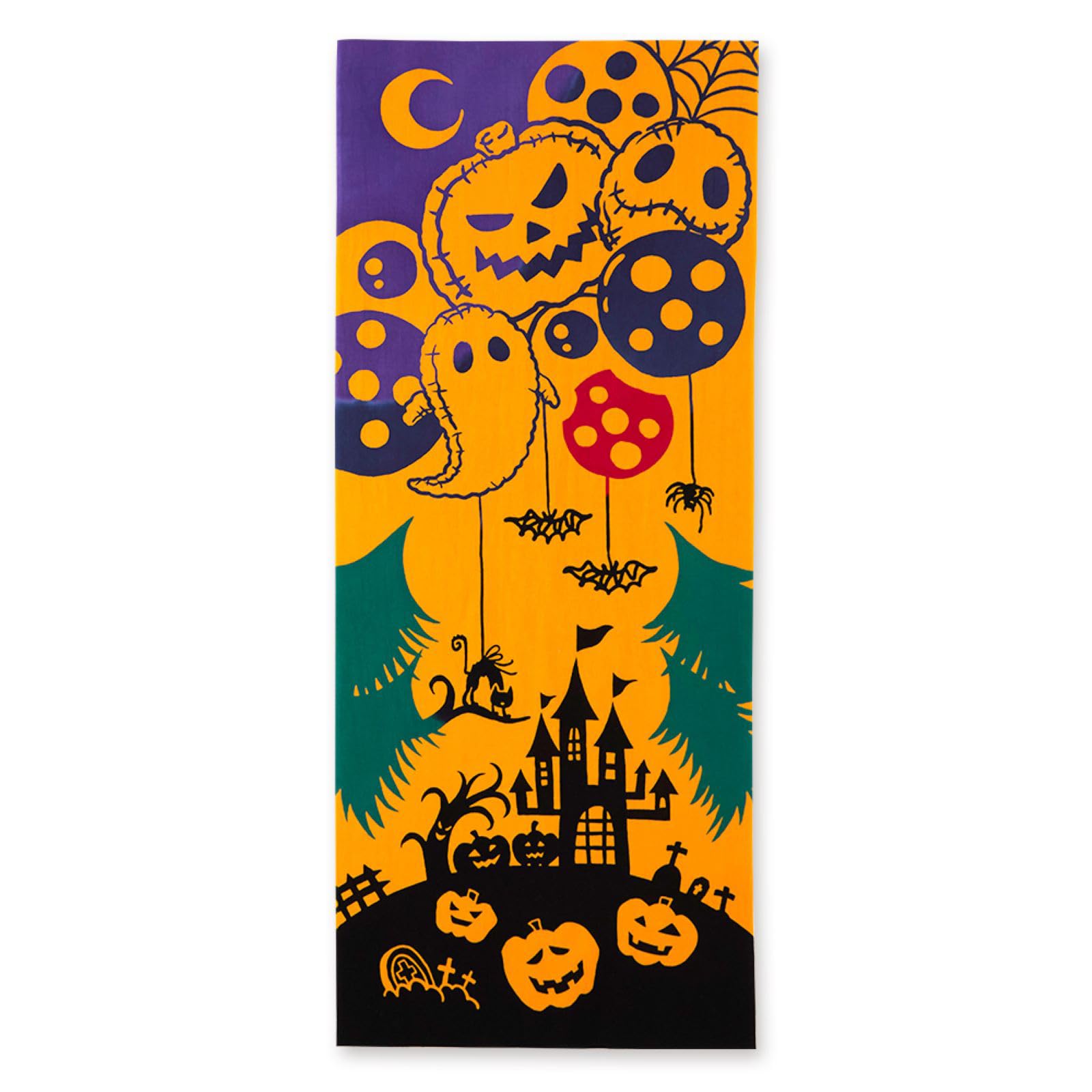 

Miyamoto Towel Miyamoto Kenema Tenugui Hand Towel Halloween Balloon 35 x 90cm Made in Japan Chū-dyed Approx. оранжевый