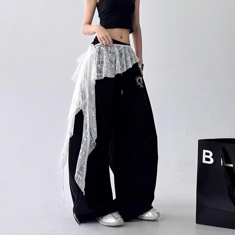 Trendy Lace Layered Triangle Scarf & Dance Wrap Skirt