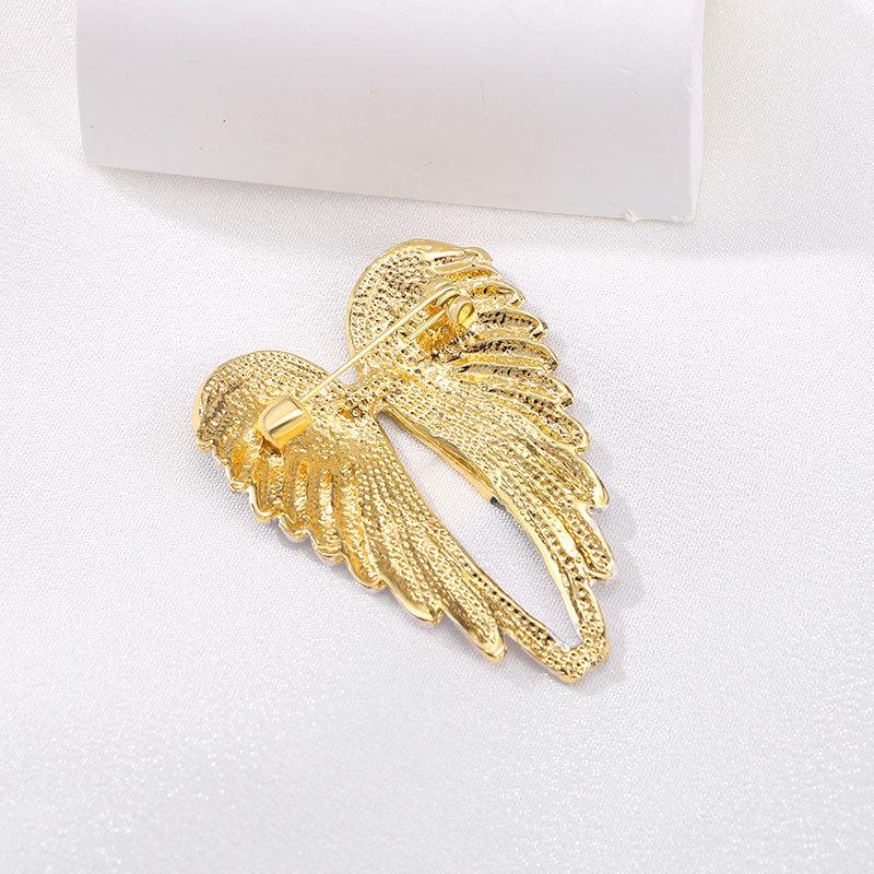 New Drip Oil Diamond Angel Wings Wings Brooch Brooch White Trend Fashion Accessories Pin