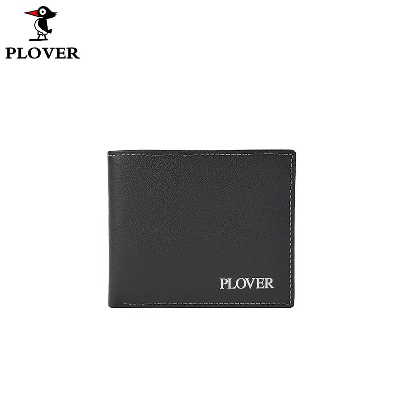 PLOVER Men s Top-Grain Leather Bi-fold Wallet