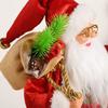 12 Inch Standing Santa Claus Figurine Christmas Table Decor Hotel Restaurant Holiday Ornament PVC Collectible