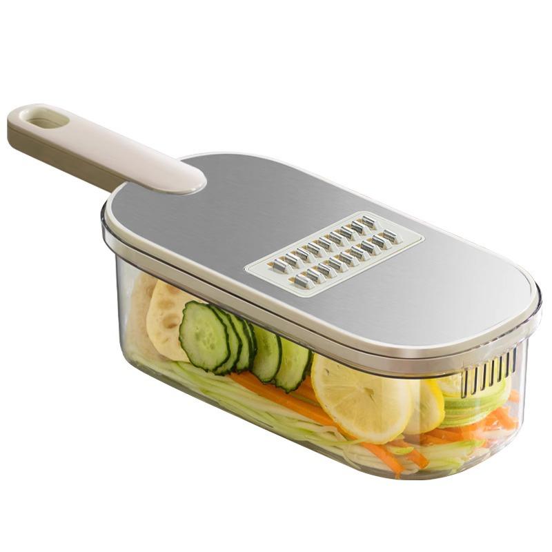 Multifunctional Vegetable Chopper Slicer Shredder Grater, Kitchen Potato Carrot Cucumber Cutter with Hand Guard