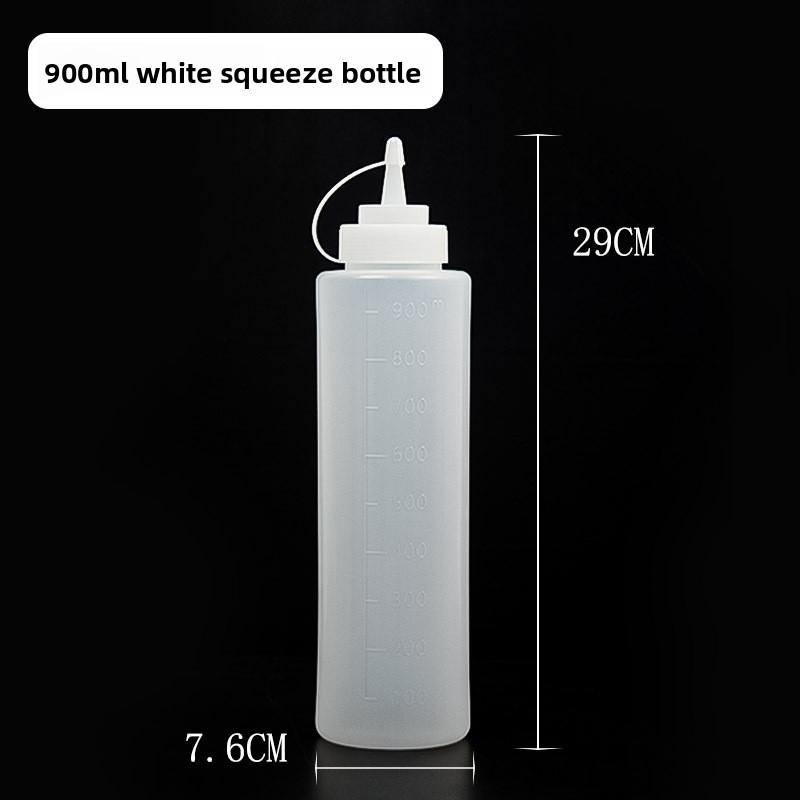 Thickened Plastic Squeeze Sauce Bottle, Tomato Salad Jam Household Seasoning Bottle, Food-grade Pointed Spout Squeeze Sauce Bottle
