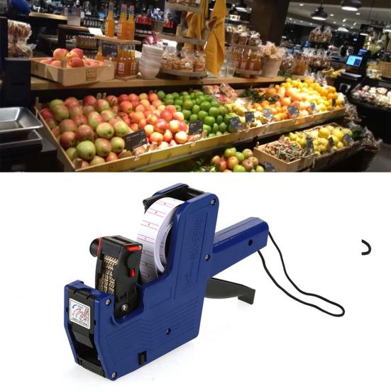 MX-5500 Price Labeller Single Row Easy to Operate Tagging Supplies Handheld 8 Digits Price Labelling Makers for Supermarket