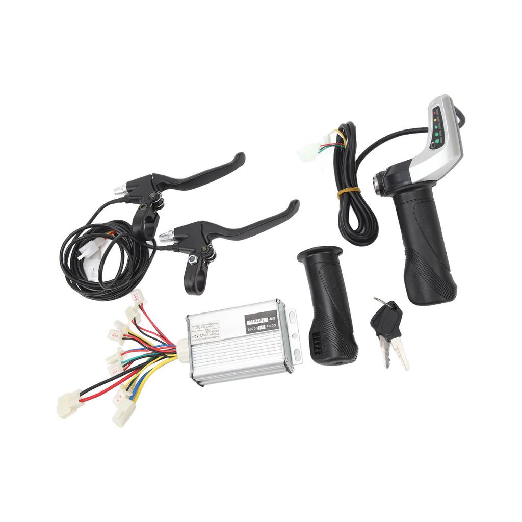 3V 1000W Electric Bike Controller Conversion Kit Throttle Grip with 36V Tip Screen Lock All Aluminum Brake Handle