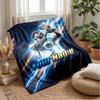 Coperta in Flanella con Testo Nome Personalizzato Lionel Messi Logo Calcio Plaid in Pile Personalizzato Regalo Speciale per Divano Camera da Letto Casa