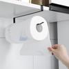 Wall-Mounted Punch-Free Paper Towel Holder and Storage Rack