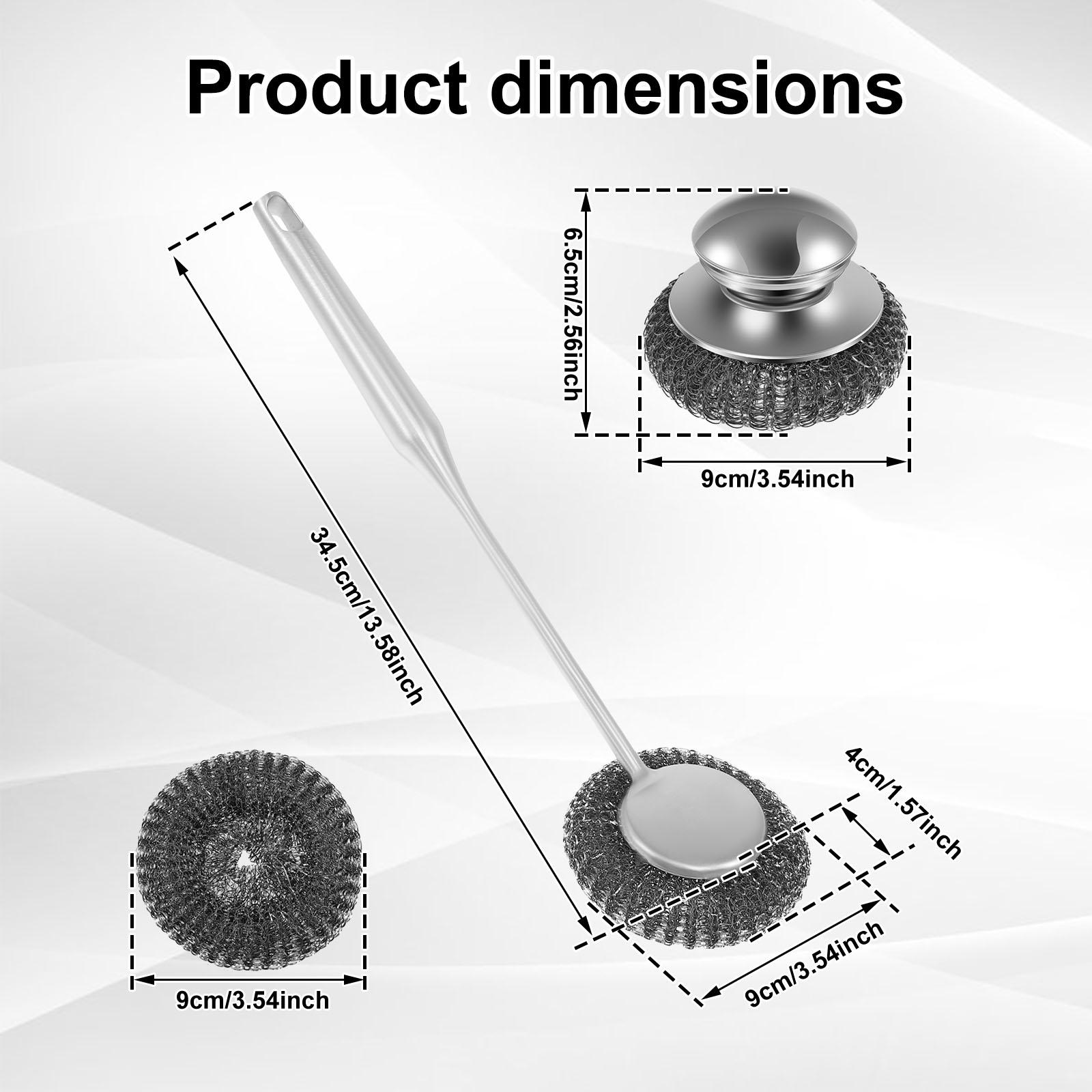 

Kitchen Cast Iron Cleaner Pot Pans Cleaning Scrubber Steel Rust Remover Scraper Brush Kit Metal Cleaning Brush Tool for Pot Dish