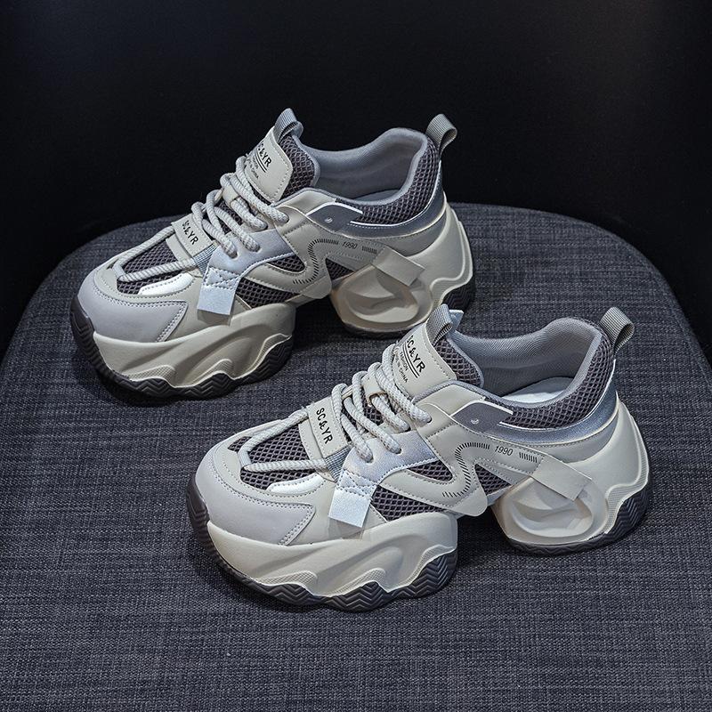 Daddy Shoes Girl 2025 New Popular Lace-up Trend Ins College Style Sports Versatile Platform Fashion Women's Shoes