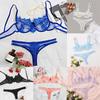 Erotic Underwear Sexy Lace  Three Point Lingerie With Steel Ring