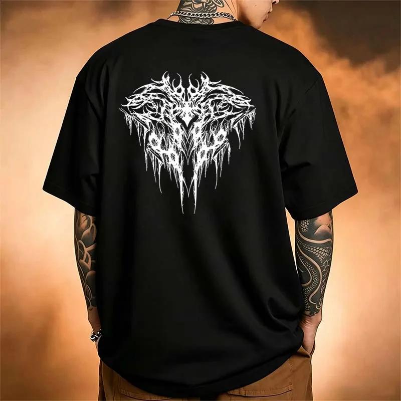 Unisexs Clothing Retro Line Graphic Print Tshirts Summer Casual Fashion High Street Tops Loose Crew Neck Short Sleeve Cotton Tees