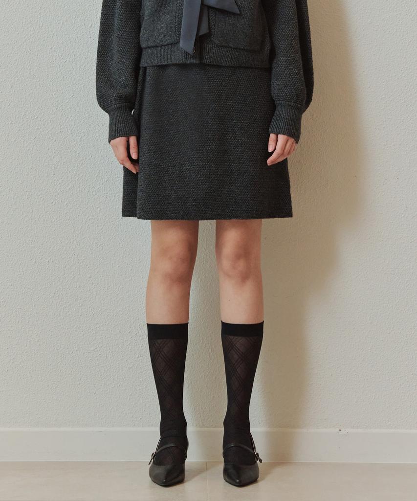 ZEROSTREET Romantic Knit Skirt / Charcoal