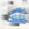 1pc Cinnamoroll, Cute, NightDigital Print Flannel Throw Blanket, Super Soft Plush Fleece Bedspread, Multipurpose All-Season Hypoallergenic C