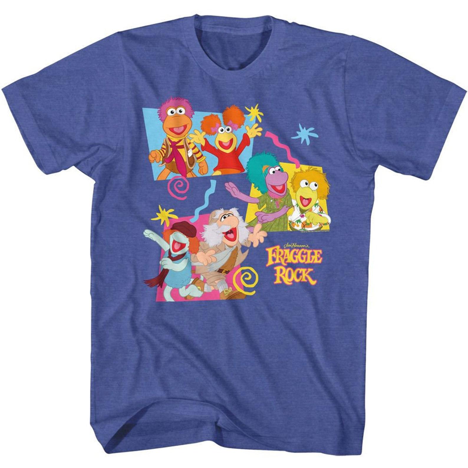 Fraggle Rock Fraggles In Boxes Royal Heather T-Shirt XL