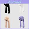 Cute Long Eared Winter Hat With Scarf For Girls Warmth And Windproof Protection
