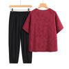 Women's Plus Size Embroidered Summer Two-Piece Set