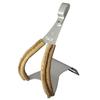 MKS Toe Clip Alloy w/Leather (Silver/Brown) Size S