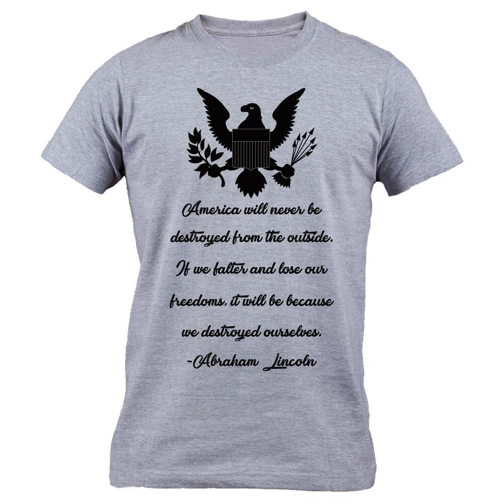 Patriot Apparel 2nd Amendment Eagle Abraham Lincoln T-Shirt Apparel Men s Tee S
