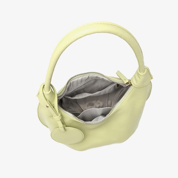 IELGY Cloud Bag Korean Style Niche High-End French Style Pleated Fashion All-Match Soft Leather Portable Dumpling Bag