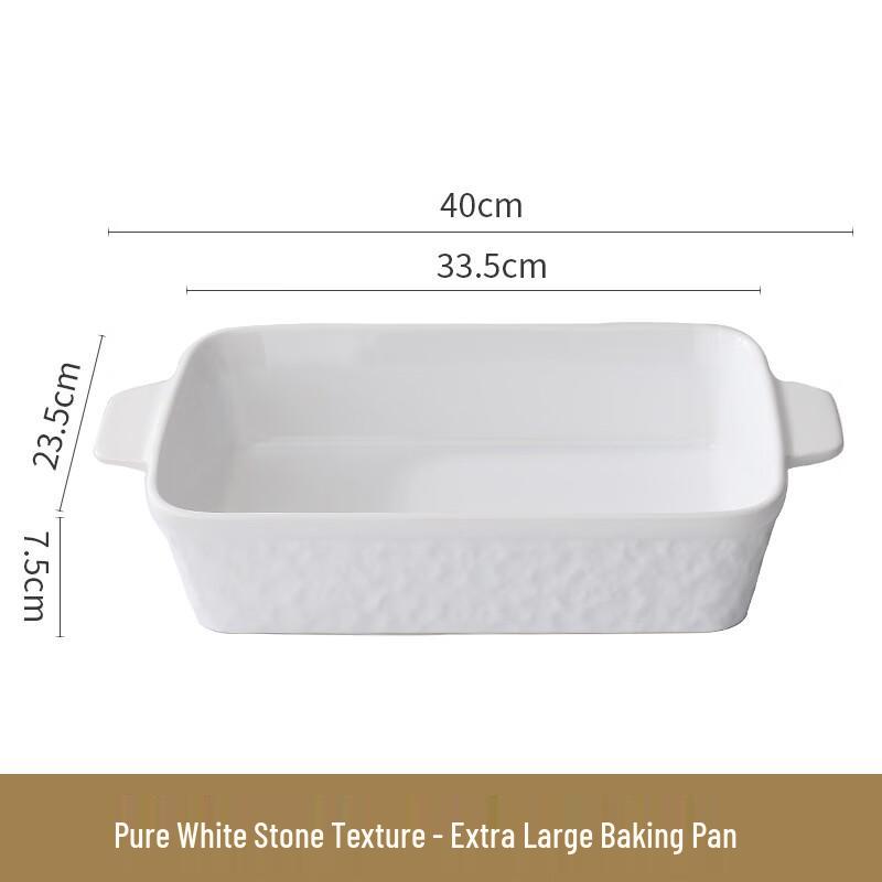 Прямоугольная керамическая форма для выпечки в скандинавском стиле с ручками