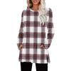 Womens Sweaters Crewneck Long Sleeve Shirts With Pockets Fall Outfits  Fashion Winter Clothing Side Slit