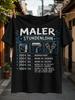 Maler Stundenlohn Pricing Joke With Paint Bucket Roller Crossed Brushes And Blue Chalkboard Unisex All TShirt