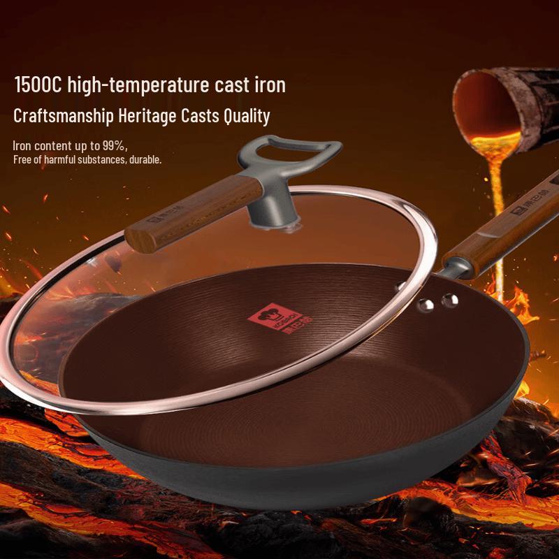 KOBACH 28cm Uncoated Cast Iron Frying Pan