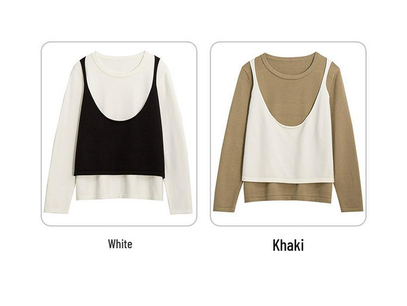 Women's Plus Size Knit Two-Piece Sweater Set - 2025 Autumn/Winter Collection