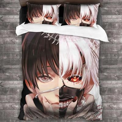 2014 Tokyo Ghoul Bettwäsche-Set Einzelbett Twin Full Queen King Size Bettset Teenager Schlafzimmer Bettbezug-Sets 3D-Druck Anime Männerfrauen