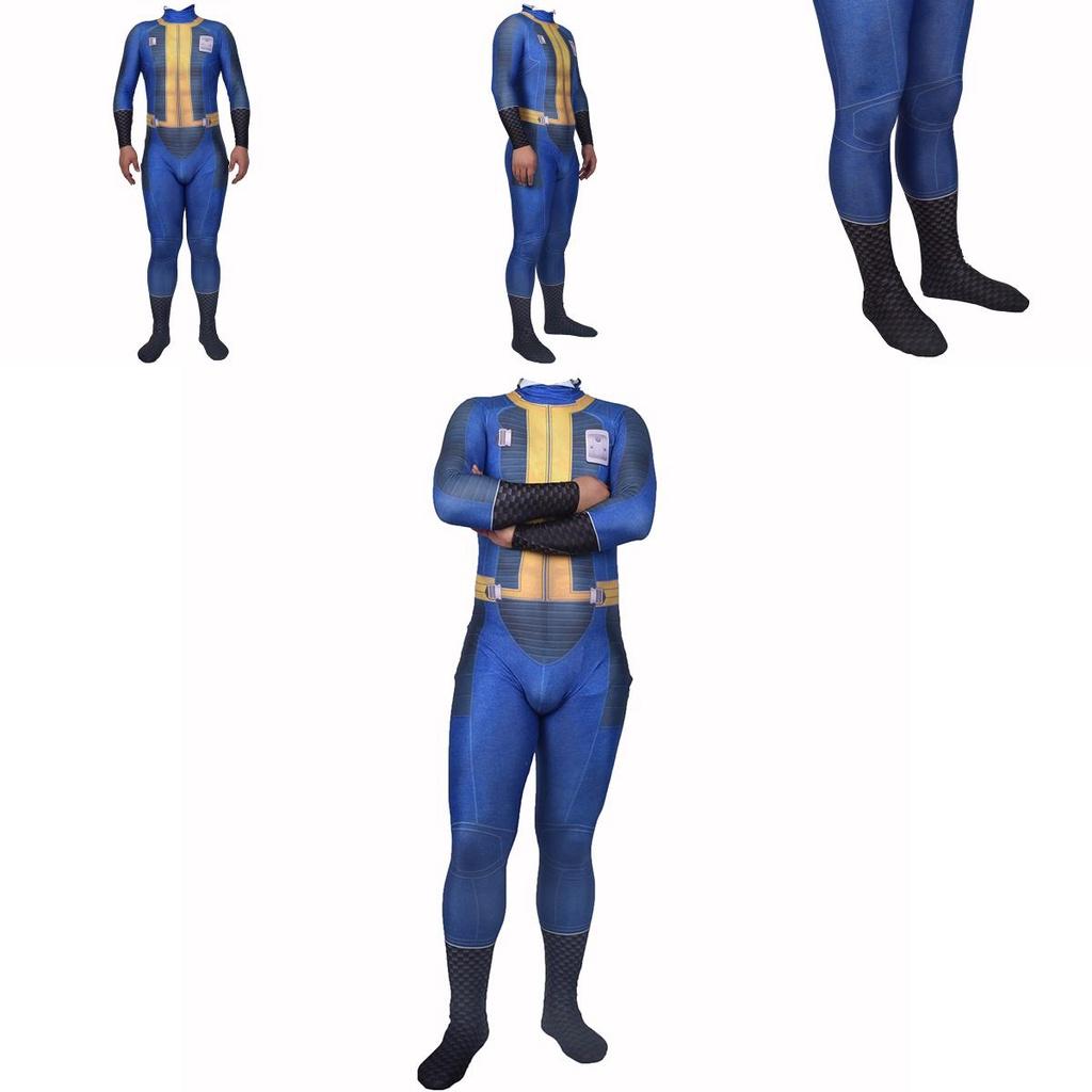Authentisches Fallout 4 Überlebender Cosplay für Nate Vault 111 Jumpsuit Bodysuit für Halloween