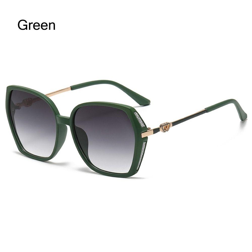 UV Protection Women's Rhinestone Shades Street Shooting Retro Sun Glasses Gradient Eyewear