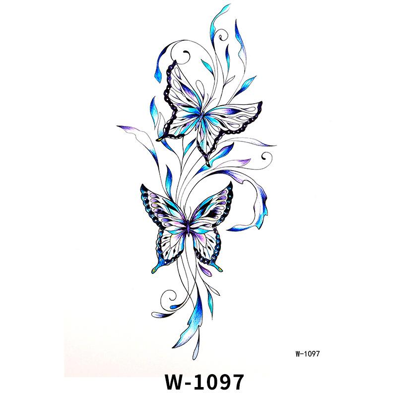 Tattoo Sticker Half Arm Waterproof Long-Lasting Disposable Tattoo Male And Female Flower Arm Tattoo Sticker