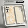 Line Butterfly Print Liquid Silicone Case For Samsung S26 Ultra S25 S24 Plus S23 S22 Ultra Magnetic For Magsafe Soft Cover