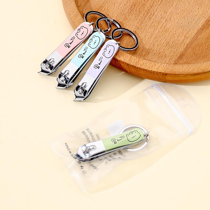 Cartoon Nail Clippers & Ear Spoon Set: Cute Manicure & Pedicure Tools for Students and Girls