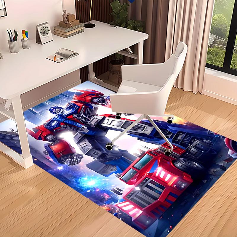 Bumblebee and Optimus Prime Printed Absorbent Washable Carpet, Non-Slip Bathroom Mats, Kitchen Rugs, Yoga Mat,Living Room Entrance, Camping Picnic Rug