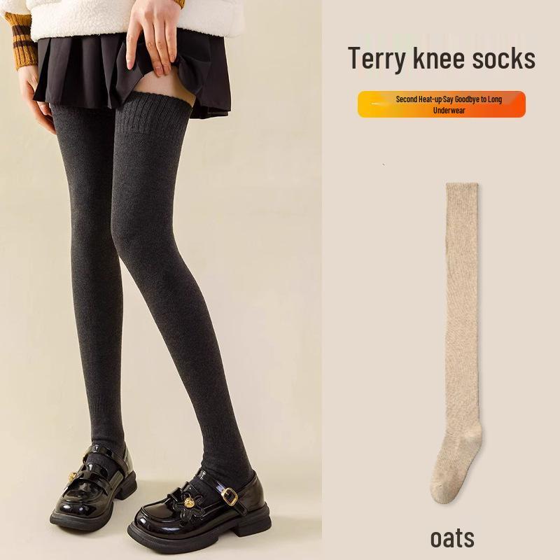 

Предложение для новичков: Женские чулки выше колена с противоскользящими вставками и наколенниками для весны и осени