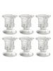 1/6pcs Bulk Candle Holders, Christmas Candle Holder, Set Of 6 Clear Glass Candle Holders, Tapered Glass Candle Holders