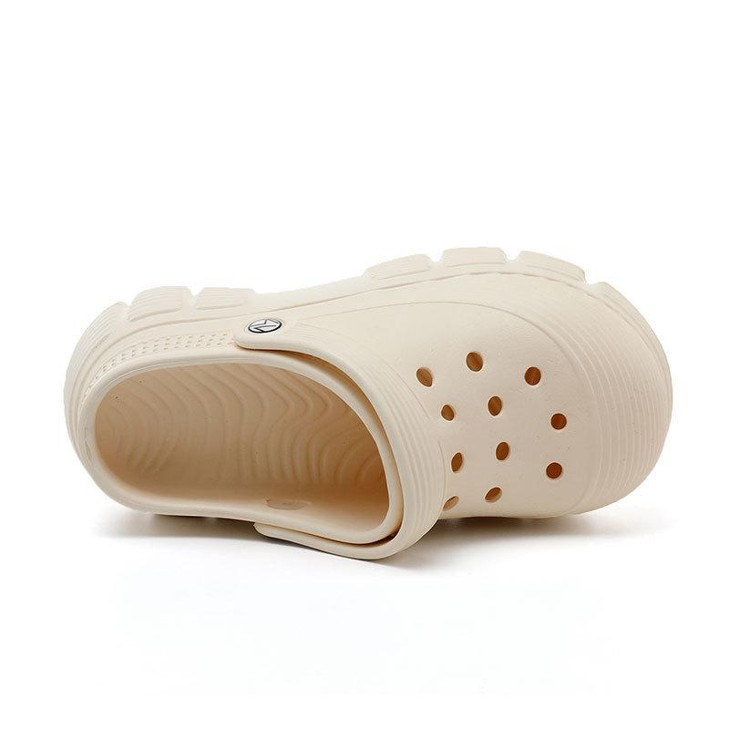 ZB slippers new summer outer wear thick-soled soft-soled two wear heightening hole shoes