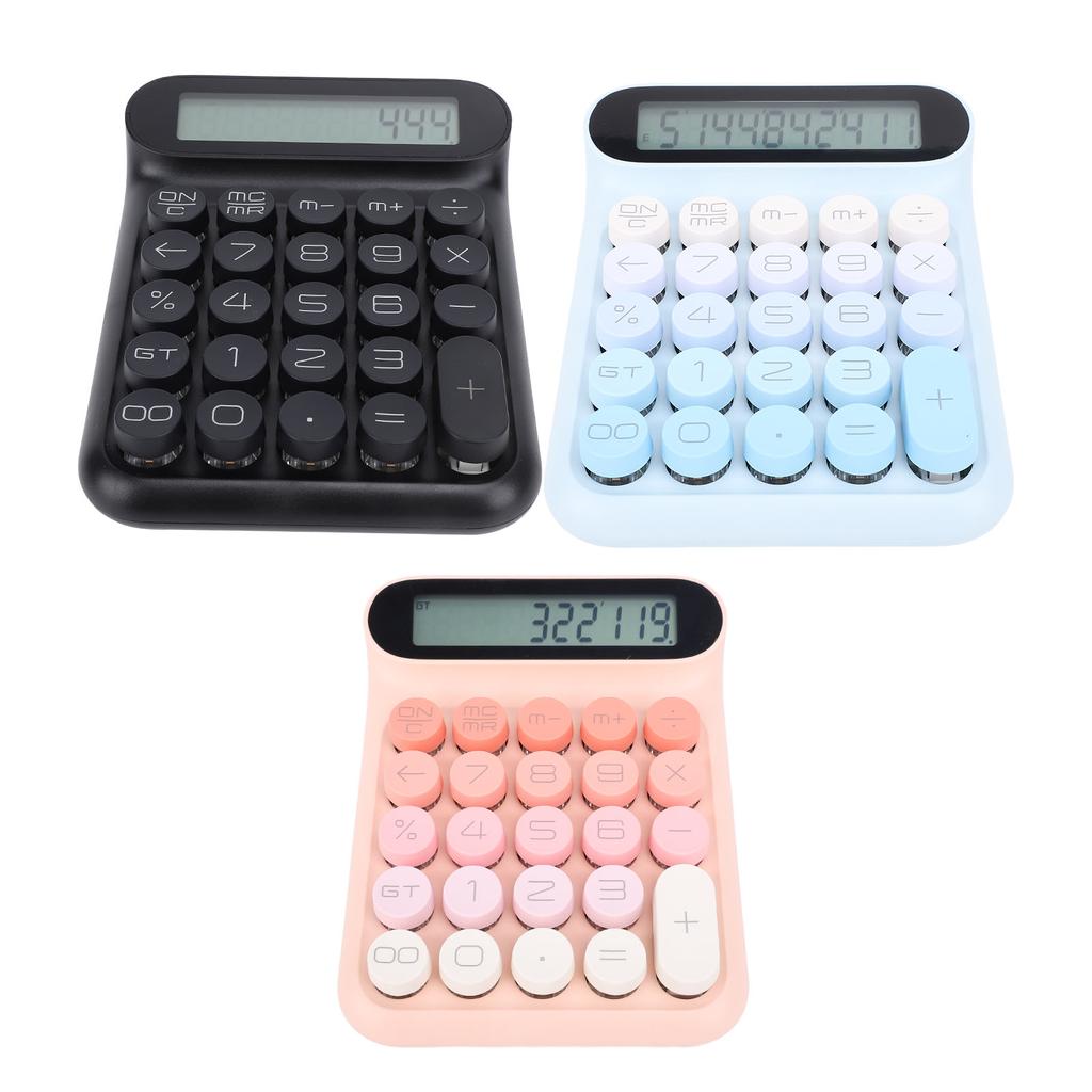 Mechanical Switch Calculator LCD Display 24 Keys Automatic Sleep Desktop Calculators for Business Of