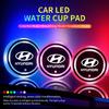 2pcs Car Water Cup Coasters LED Light Holder Mat For Hyundai Tucson IX35 I30 I20 Kona Coupe Veloster I40 Getz Interior Accessory XX3