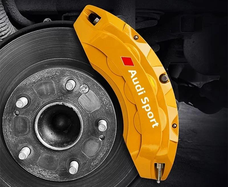 6Pc Car Brake Caliper Sticker High Temperature Waterproof Decal for qaz22 S3 S5 S1 S4 S2 S6 RS3 RS4 RS5 RS6 RS8 B8 B6 TT A3 A4 A5