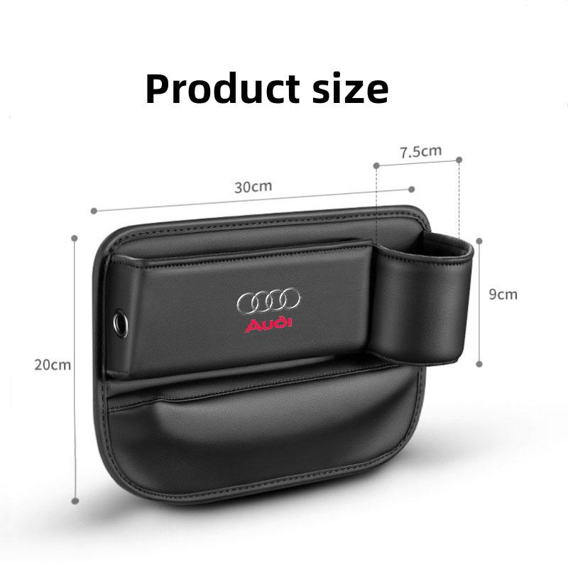 For qaz22 A4 B5 B6 B7 8P 8V 8L A5 C7 4F A8 Q2 Q7 RS3 RS4 TT 4L R8 Car Seat Sewn Storage Box With Cup holder Auto Accessories
