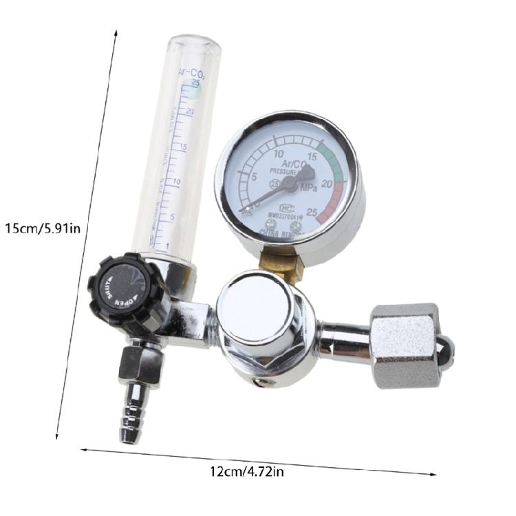 Compact Argon Regulator 0-25MPa Argon Flow Meter Pressure Regulator Gauge
