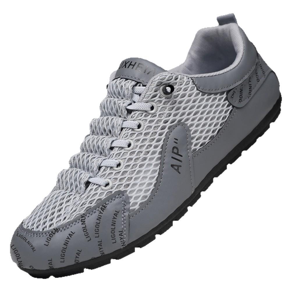 Men's shoes summer new mesh breathable sports casual shoes soft sole light lazy shoes driving shoes