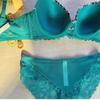 Europe Sexy Push Up Bra Set Women Lace Embroidery Lingerie Fashion Leopard Print Adjustable Strap Bra DE Cup Plus Size Underwear