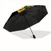 1pc Bee Honeycomb Automatic Open/close Folding Compact Umbrella, 8-Rib Sturdy Canopy, Lightweight Portable, Commuting Use, Gift,061