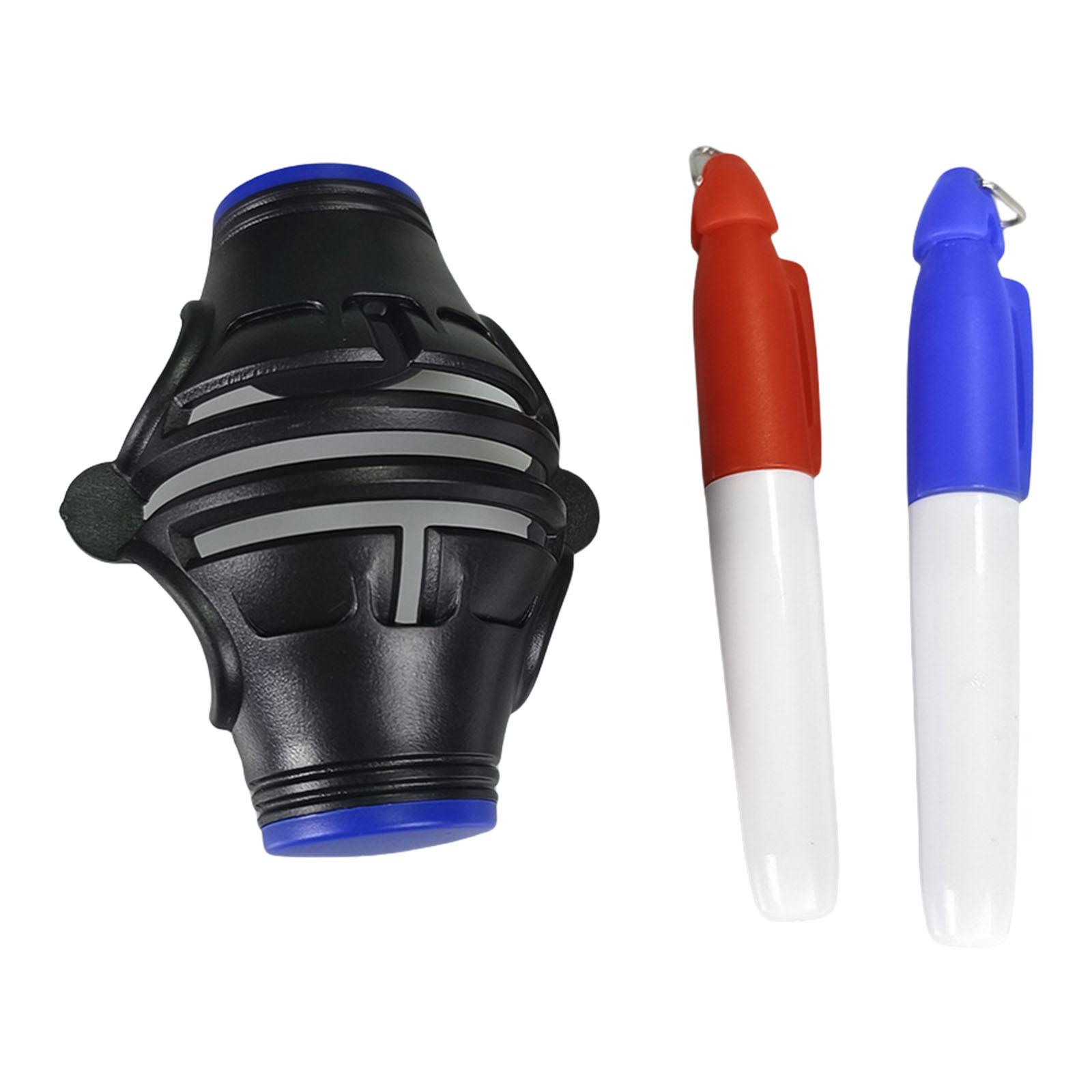 

Golfballs Line Marker With 2 Pens Golfball Liner Template Lines Marker Tool Putt Liner 3-Line Golf Ball Marker Stencil
