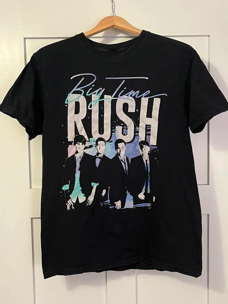 Vintage Big Time Rush Band Black Cotton Size T-Shirt MI024 XXL